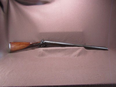 Antique W Richards 12 Ga Side Lever Hammer Double 30.25