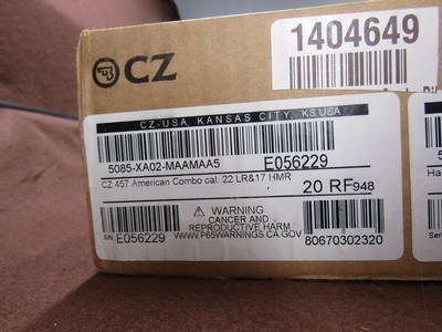 Like New CZ-USA 457 American Combo 22 LR/17 HMR Bolt 24.5