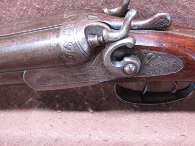 Antique Sam Holt Arms 12 Ga Hammer Double 30