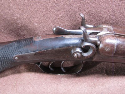 Antique A Richard 12 Ga Hammer Double 30