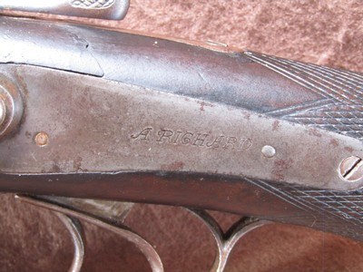 Antique A Richard 12 Ga Hammer Double 30