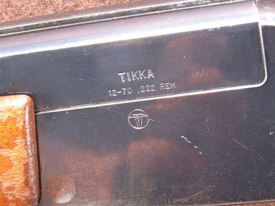 Tikka 12-70 222 Rem/12 Ga 2 3/4
