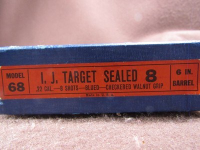 Like New Rare Iver Johnson Target Sealed 8 Mod. 68 22 LR 8 Shot DA/SA 6