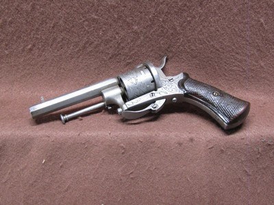 Antique French Pinfire 30 Cal 6 Shot DA/SA 3.25