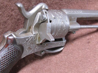 Antique French Pinfire 30 Cal 6 Shot DA/SA 3.25
