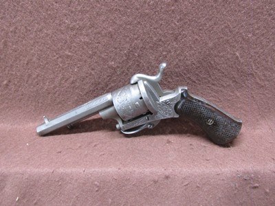 Antique French Pinfire 30 Cal 6 Shot DA/SA 3.25