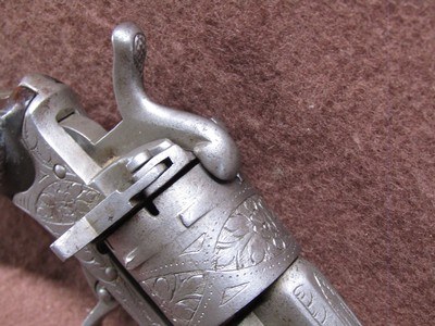 Antique French Pinfire 30 Cal 6 Shot DA/SA 3.25