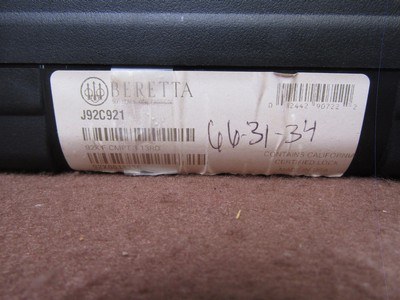 Like New Beretta 92X 9 mm Semi 4.25