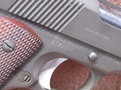 US Army/Property Colt 1911A1 Drake Slide 45 ACP 5
