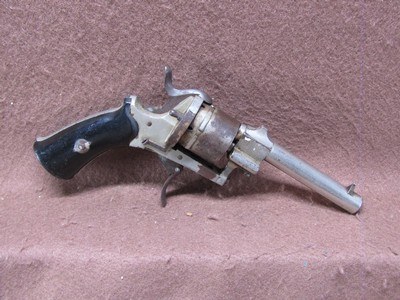 Antique Belgian .30Cal Pinfire Revolver 3.5