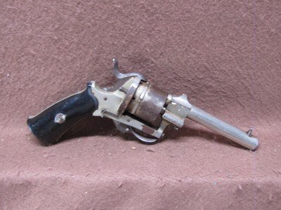Antique Belgian .30Cal Pinfire Revolver 3.5
