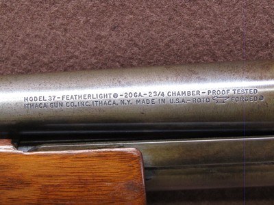 Ithaca Gun Co 37 Featherlight 20 Ga 2 3/4