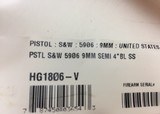 Smith & Wesson 5906 9mm VG stainless - 6 of 9