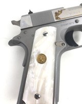COLT MODEL 80 1911 .38SUPER PEARL GRIPS USED - 3 of 18
