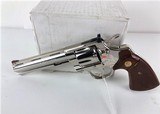 Colt Python Nickel 6” wood grips .357 mag - 1 of 7