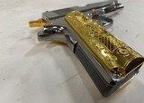 Colt 1911 Government .38 Super Chromed Stainless w/ Gold accents - 6 of 7