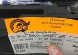 CZ SP-01 SHADOW ORANGE 9mm 91764 COMP CUSTOM MATCH - 2 of 9