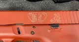 Used Glock 22 G22 .40 S&W w/ Alabama Crimson Tide custom red finish Glock - 3 of 15