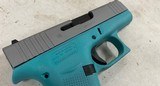 Glock 43X 9mm Luger 3.4in 10rd Diamond Blue/Silver - excellent condition! - 10 of 12