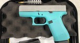 Glock 43X 9mm Luger 3.4in 10rd Diamond Blue/Silver - excellent condition! - 1 of 12