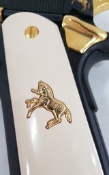 Colt 1911 Government Engraved .45 ACP Blued/Gold Accents - 5 of 7