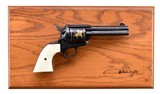 Colt John Wayne Consecutive Serial SAA 45 4.75 Case Ivory Blue Gold Unfired - 2 of 4