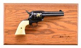 Colt John Wayne Consecutive Serial SAA 45 4.75 Case Ivory Blue Gold Unfired - 1 of 4