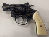 Smith and Wesson Model 34-1 22lr J Frame Engraved Gold Inlay - 2 of 8