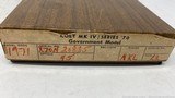 Colt MKIV Series 70 1911 Government Model 1971 45 ACP Nickel 783 - 4 of 4