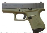 Glock 43 Battlefield Green frame 9mm Luger 6rd 875 - 1 of 1