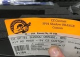 CZ SP-01 SHADOW ORANGE 9mm 91764 COMP CUSTOM MATCH - 11 of 18