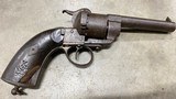 French 12mm Pinfire Revolver - From 1856 - Good Action! - 2 of 5