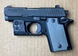 Used Sig Sauer 938 9mm W/ Green Viridian Laser 938-9-BSS-GRY-AMBI 2510 - 2 of 3