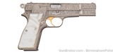 Engraved Belgian Browning Renaissance High Power 9mm - 1 of 2