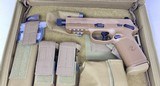 Used FN FNX 45 Tactical FDE 45 ACP Night Sights 3-15 rd Mags - 1 of 2