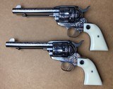 Consecutive Pair (2) 1 of 1000 Engraved Ruger Vaquero 45 Colt 5.5