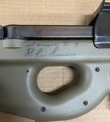 R Lee Ermey Signed Early Production FN PS90 OD Green w/ USG Reflex Sight - 4 of 5