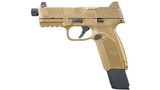 FN 509 TACTICAL 9MM FDE 24+1 NIGHT SIGHTS THREADED 509T 66-100373 - 3 of 5