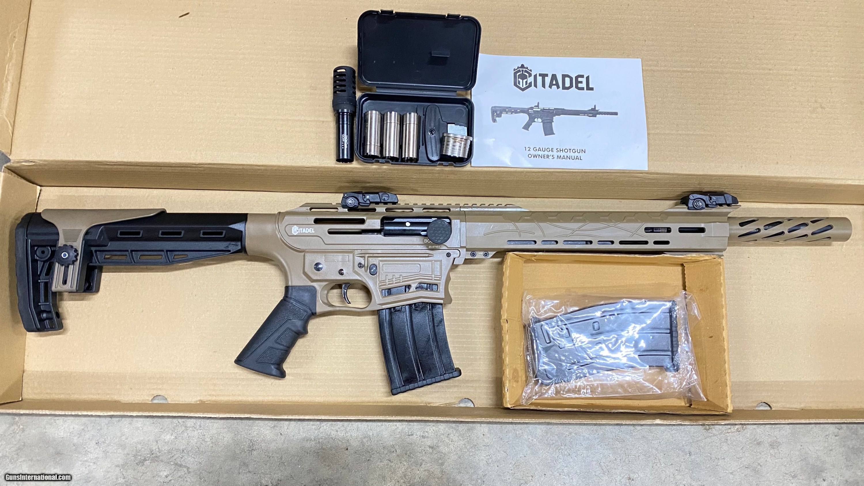 Citadel Boss 25 12 Ga Ar Style Semi Auto Shotgun 5 1 Fde Ar 12 Ar12