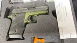 Used Sig Sauer Army Green P938 9mm Luger One Mag Hogue Grip - 1 of 1