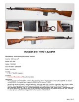 Russian SVT 7.62x54R 1940 WWII SVT-40 - 2 of 2