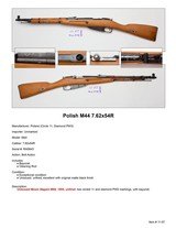 Rare Unissued Polish M44 Mosin Nagant7.62x54R - 2 of 2