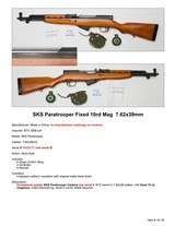Rare Like New Norinco SKS Paratrooper Fixed 10rd Mag 7.62x39 - 2 of 2