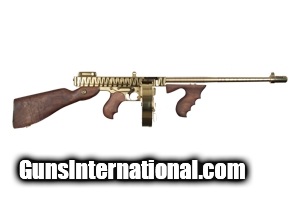 Auto Ordnance Thompson A Deluxe Acp Gold Tiger Stripe Tommy Gun