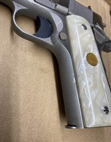 Used Colt Government 1911 38 Super Bright Stainless Steel Engraved O2091 - 6 of 6