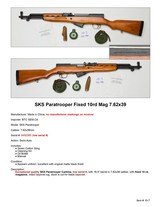 SKS Paratrooper Fixed 10rd Mag 7.62x39 - 2 of 2