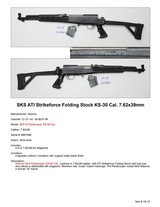 SKS ATI Strikeforce Folding Stock KS-30 Cal. 7.62x39 - 2 of 2