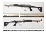 SKS Nickel with Strikeforce Folding Stock Fixed 10rd mag 7.62x39 - 1 of 2
