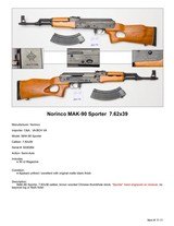 Rare Norinco MAK-90 Sporter
7.62x39 - 2 of 2