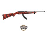 RUGER 10/22 22LR Rimfire Rifle with Red Digital Camo Stock 21156